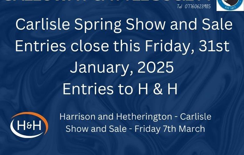 Entries close this Friday for Carlisle Show and Sale