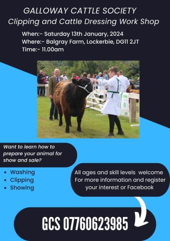 Clipping and cattle dressing workshop leaflet