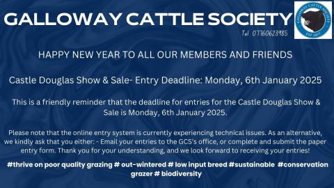 Entry Deadline 5th Jan 2025 