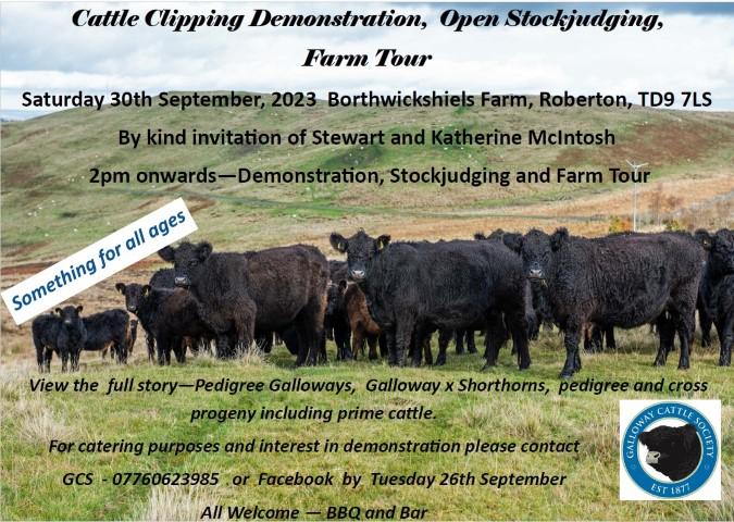 Cattle clipping demonstration advert